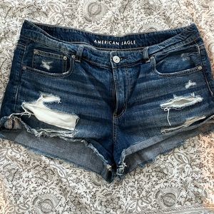 American Eagle - Distressed Jean Shorts - Size 14
